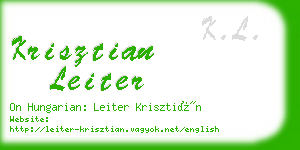 krisztian leiter business card